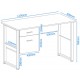 Cabrini White Office Desk with Fixed Pedestals